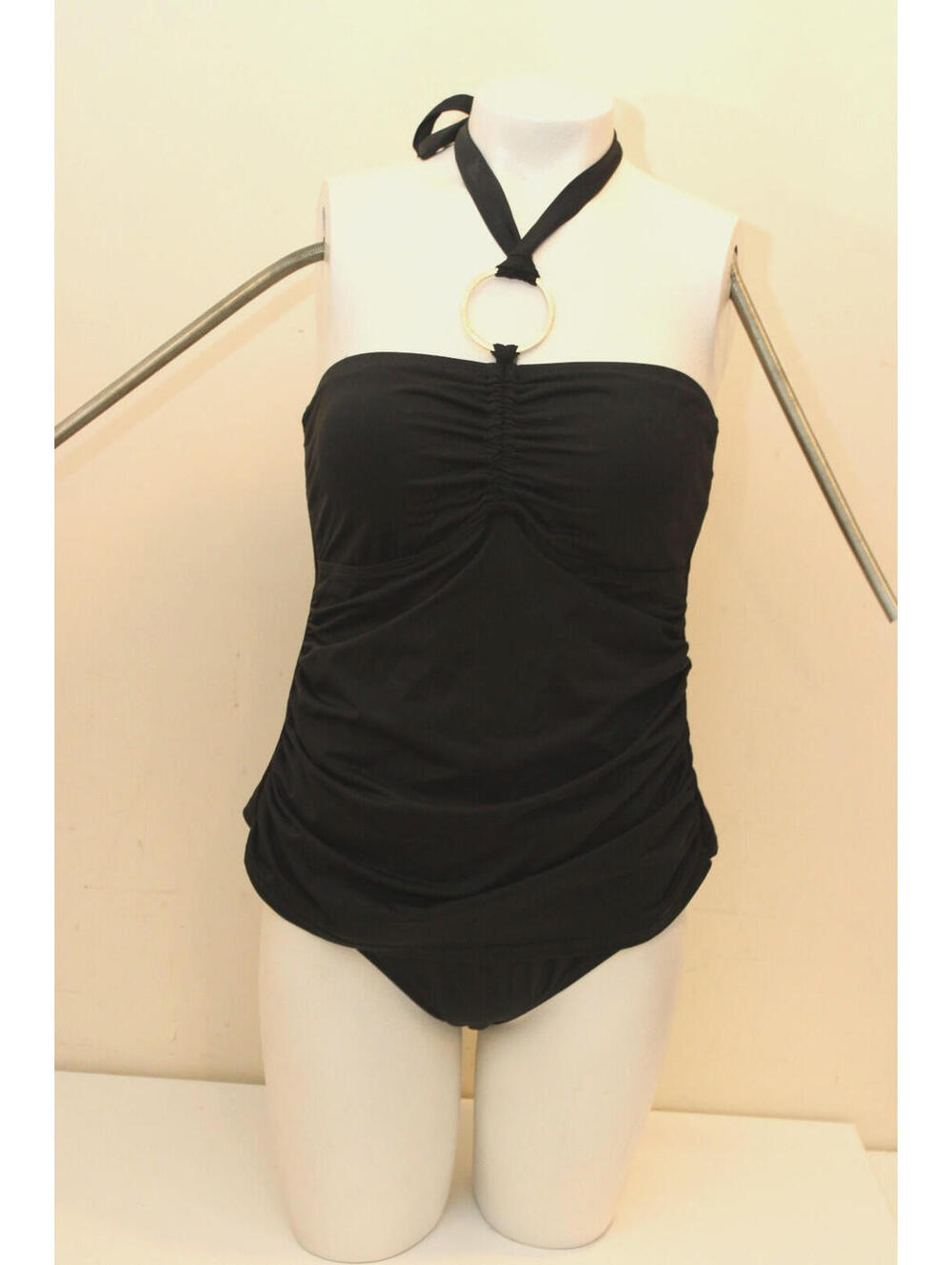 Lauren Ralph Lauren Black Swimsuit Black w/ Gold Ring sz. 10